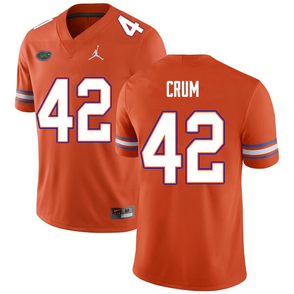 Men #42 Quaylin Crum Florida Gators College Football Jerseys Orange